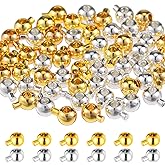 60 Pcs Crimp Beads Stopper for Bracelets, Crimp Beads for Jewelry Making 3 mm Round Positioning Spacer Bead Positioning Spacer Bead for Jewelry Making Gold Silver MetalBead