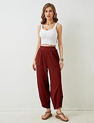 Xiaoxuemeng Womens Baggy Wide Leg Pants Casual