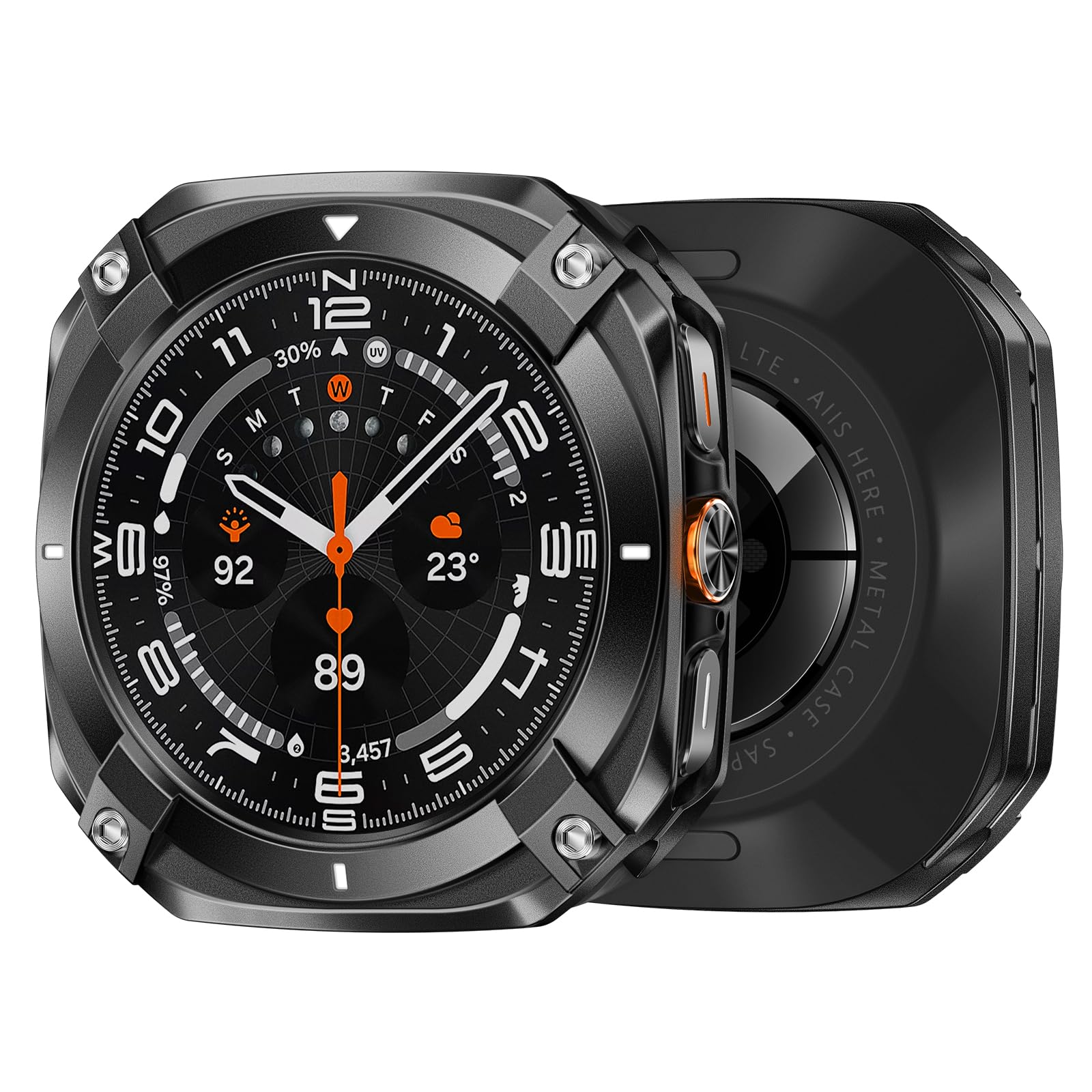 Photo 1 of Suitisbest Metal Case for Samsung Galaxy Watch Ultra (2025/2024), Rugged Stainless Steel Protective Bezel with Back Cover, Bumper Cover for Samsung Galaxy Ultra Watch 47mm (Multiple Colors)