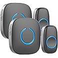 Wireless Doorbell by SadoTech - Waterproof Door Bells & Chimes Wireless Kit,1000-ft Range,52 Door Chimes, 4 Volume Levels wit