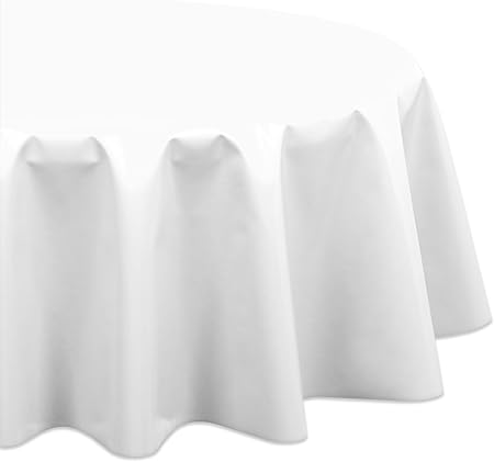 Wachstuchtischdecke Oval Rund Eckig Farbe U Grosse Wahlbar Tischdecke Wachstuch Abwischbar Uni Weiss Rund 140 Amazon De Garten