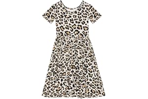 Posh Peanut Little Girls Dresses - Ruffled Toddler Twirl Dress & Summer Clothes for Girls Made with Viscose from Bamboo