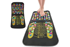 Foot Massage Mat, Non-Slip Foldable Acupressure Mat with Plantar Acupoint Chart, Sturdy Reflexology for Reduce Feet Neuropath