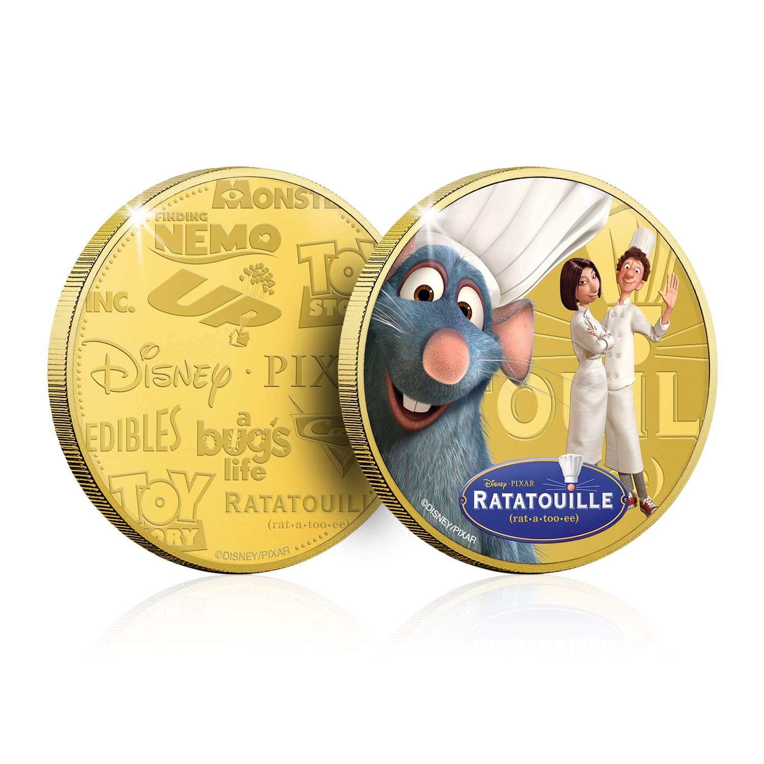 Disney Gifts Pixar Limited Edition Rare Collectable Gold Coin Medal - Ratatouille