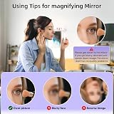 FUNT0UCH Travel Magnifying Mirror Set 10X/20X 4.1in White 2PCS Suction Cups view 6