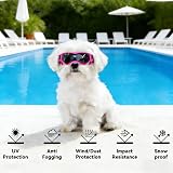 Enjoying Pink Small Dog Goggles UV Protection Adjustable Straps view 5