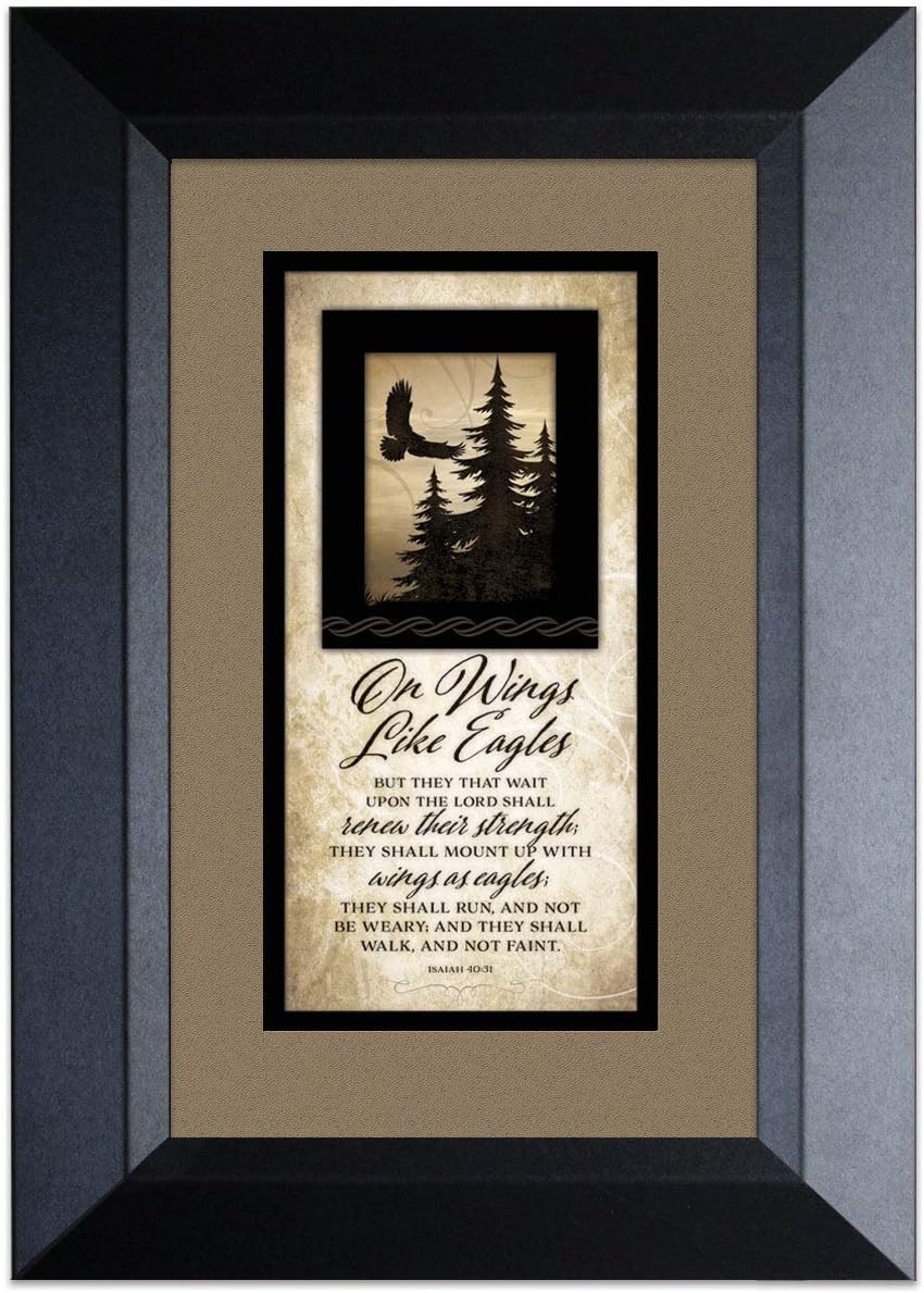 James Lawrence On Wings Like Eagles Wood Framed Art with Easel