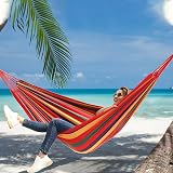 ANYOO Cotton Hammock with Tree-friendly Straps Durable Portable view 8