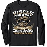 Pisces Astrological Sign Horoscope Lover Men Women Birthday Long Sleeve T-Shirt