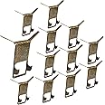 QCAA Steel Brick Hanger, in Antique Brass Color, 12 Pack, Made in Taiwan