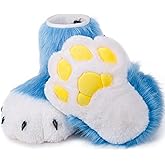 BNLIDES Cosplay Animal Cat Wolf Dog Fox Fursuit Feet Paw Claw Shoes Furry Boots Costume Accessories for Adult