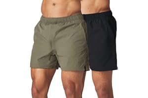 ULTRA PERFORMANCE Men's 5 Inch Swim Trunk's with Liner 2 Pack Mens Stretch Quick Dry Beach Shorts Swimming Trunks & Bathing Suits for Men