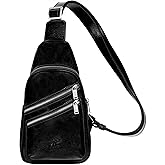 Time Resistance Leather Crossbody Bag - Brown Sling Bag - Messenger Bag for Men and Women - Handmade Shoulder Bag Backpack