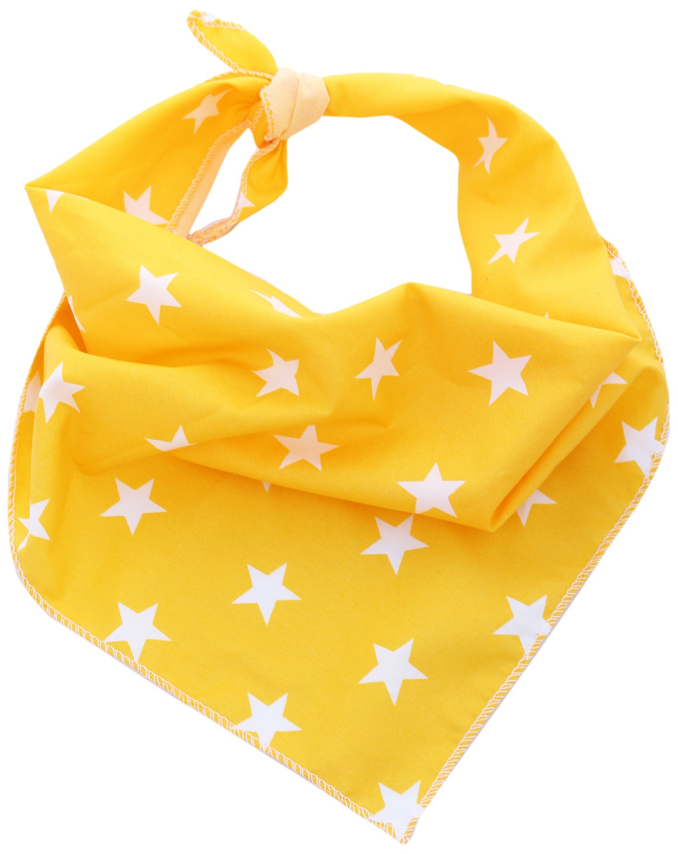 Pet Pooch Boutique Star Bandana for Dog, Medium/Large, Yellow