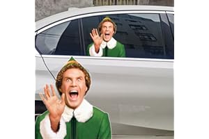 SENKSLL Buddy The Elf salutationSticker, Funny Christmas Window Sticker Car Sticker Window Decal Wall Art (B)