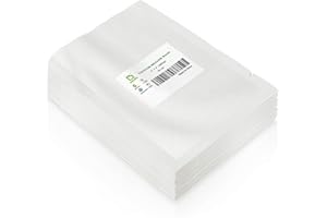 CANLENPK 6×8 Inch Vacuum Seal Bags,Small Precut Food Storage Sealer Bag,Seal Meal Snack Fruit Nut Tea Cookie Bean ,Boil Steam