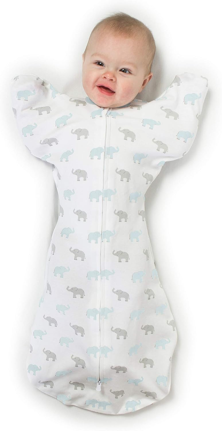 Amazing Baby Transitional Swaddle Sack with Arms Up HalfLength Sleeves