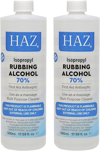 HAZ Isopropyl 70% Rubbing Alcohol 500 ml Pack First Aid Disinfectant IPA