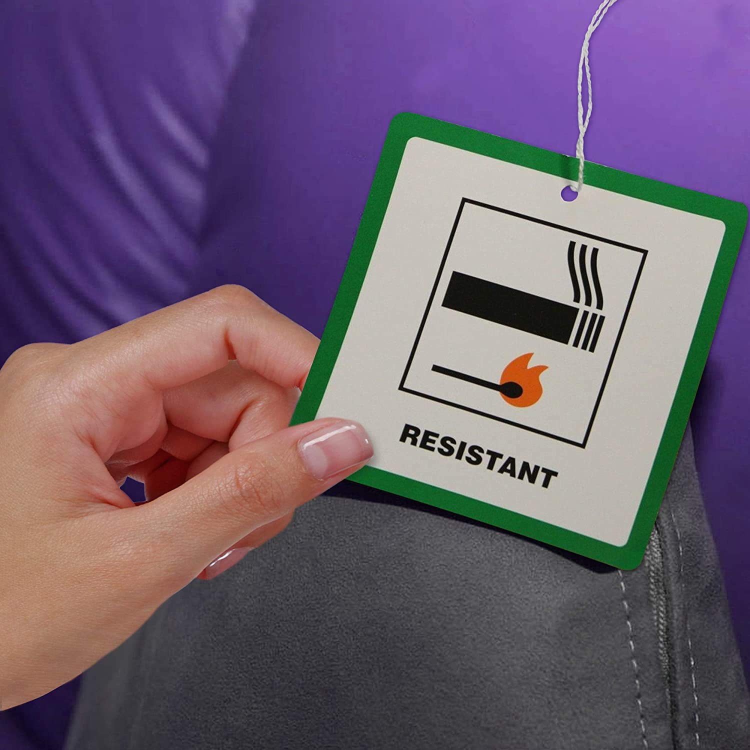 Furniture Upholstery DL7-20 Pack of Fire Safety Labels for Furniture and Chair with String - Fire Retardant Labels for Furniture - Tying and Attachment