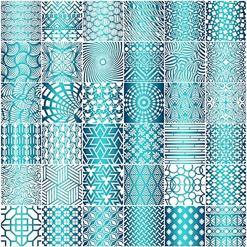 36 Pieces Geometric Stencils Painting Templates Mandala Art Drawing ...