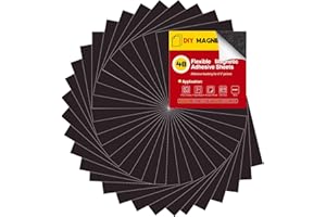 CHUNNIAO 4X4 Magnetic Sheets with Adhesive Backing for Square Pictures(Pack of 48),Adhesive Photos Magnets for Home/Classroom/Office