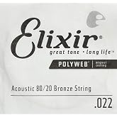 Elixir Strings Acoustic Guitar String POLYWEB Coating .022