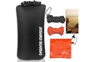 JIUSAIRUI 7.8Oz Ultralight Bear Bag Hanging Kit: 30D Waterproof Bear Proof Food Storage for Backpacking and Camping Alternative to Bear Canister