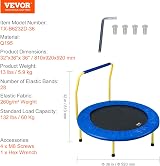 VEVOR 3FT Kids Trampoline Toddler Foldable Mini Baby Trampoline Foam Handle 3+ view 7