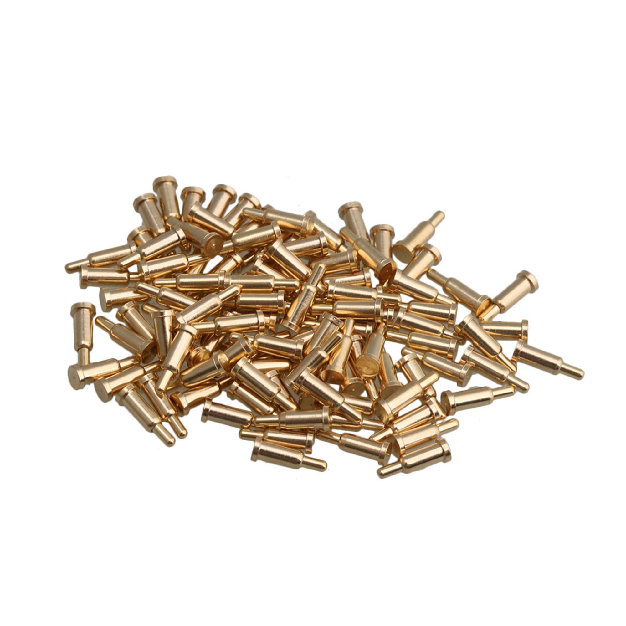 Yibuy Copper Current Pins Probe Golden 2mm Dia 6mm Height Pack of 100