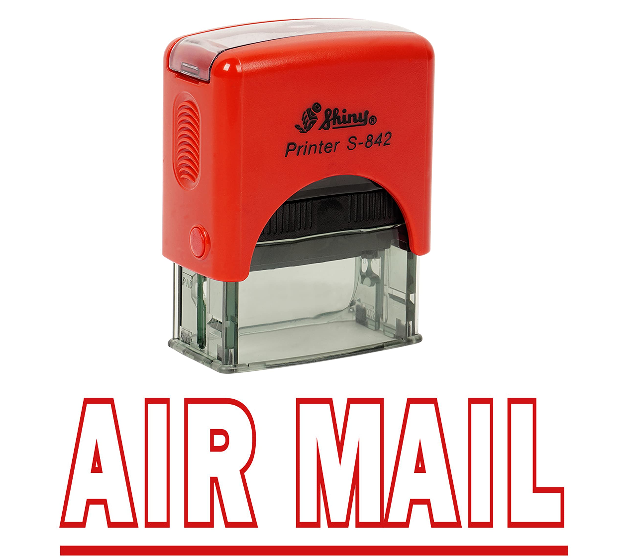 Printtoo AIR Mail Self Inking Rubber Stamp Office Stationery Custom Shiny Stamp