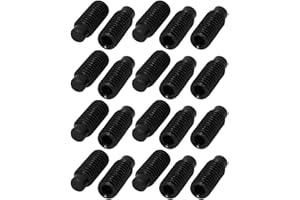 uxcell uxcell20 Pcs M8 x 20mm Alloy Steel Hexagon Socket Drive Dog Point Grub Screw