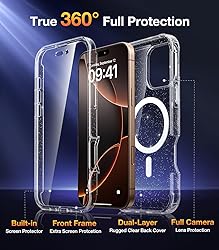 Diaclara Designed for iPhone 16 Pro Case, Full Body