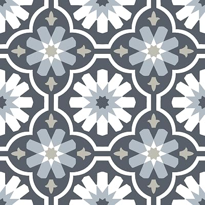 FloorPops Sevilla Peel & Stick Floor Tiles Gray 60 x 24 inches
