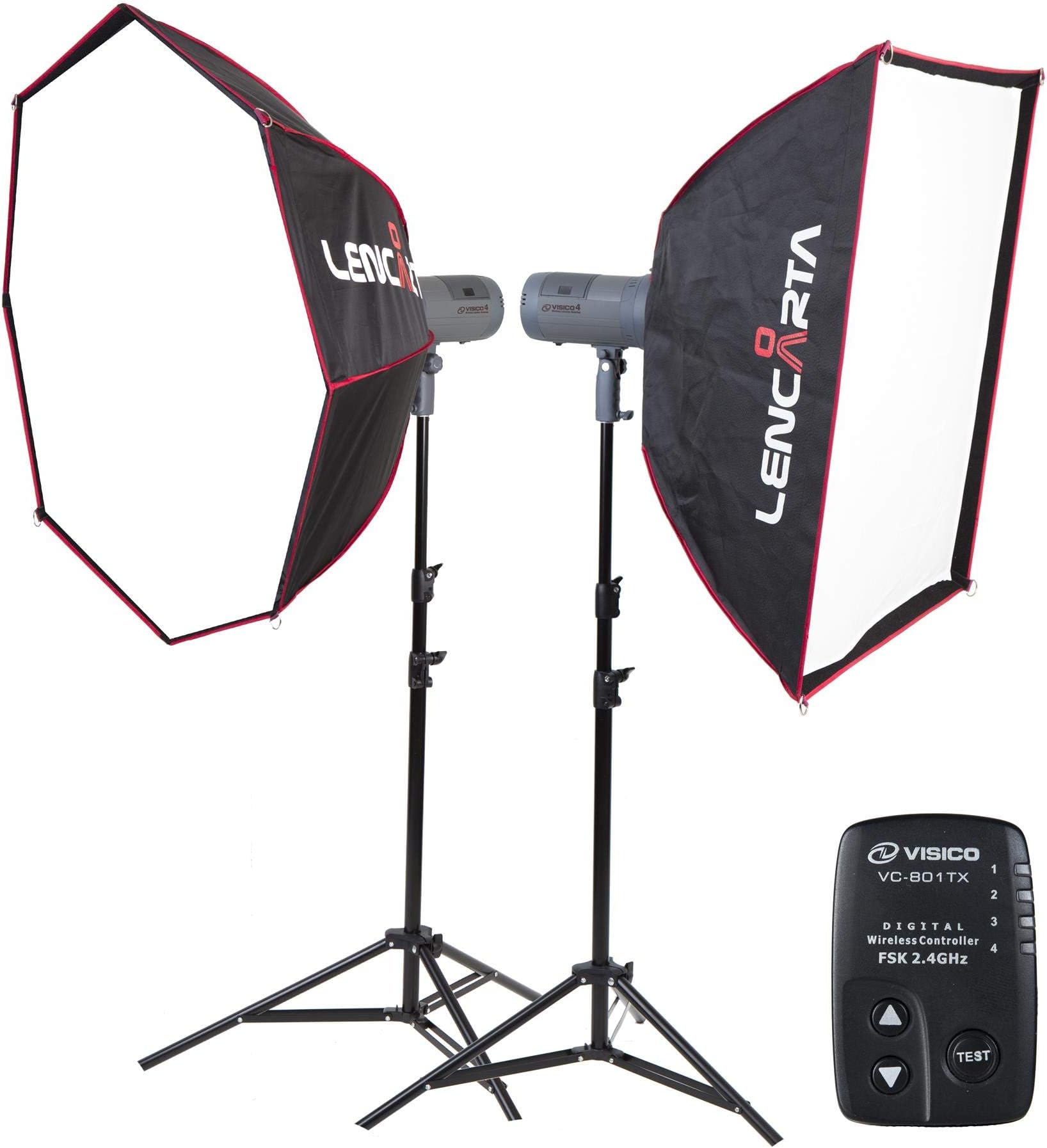 Visico 4 Strobe Professional Studio Light Lightweight & Portable Flash Head TTL & HSS Multi Accessory Adaptable On Location & Studio Shooting | Lighting Kit