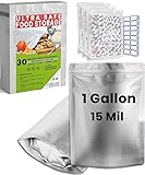 30 Mylar Bags for Food Storage 1 Gallon - Extra