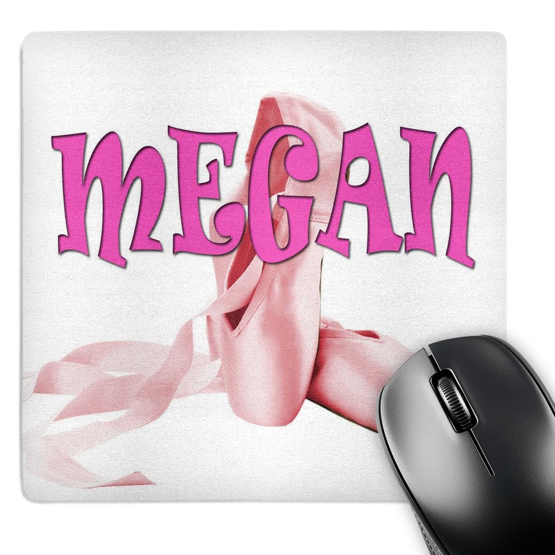 3dRose mp_268787_1 8/8-Inch "Megan Pink Ballet Shoes" Mouse Pad - Multi-Colour