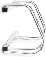 Relaxdays 2-Bike Stand Chromed Steel Floor Wall Mount Bike Rack Outdoor Silver view 5