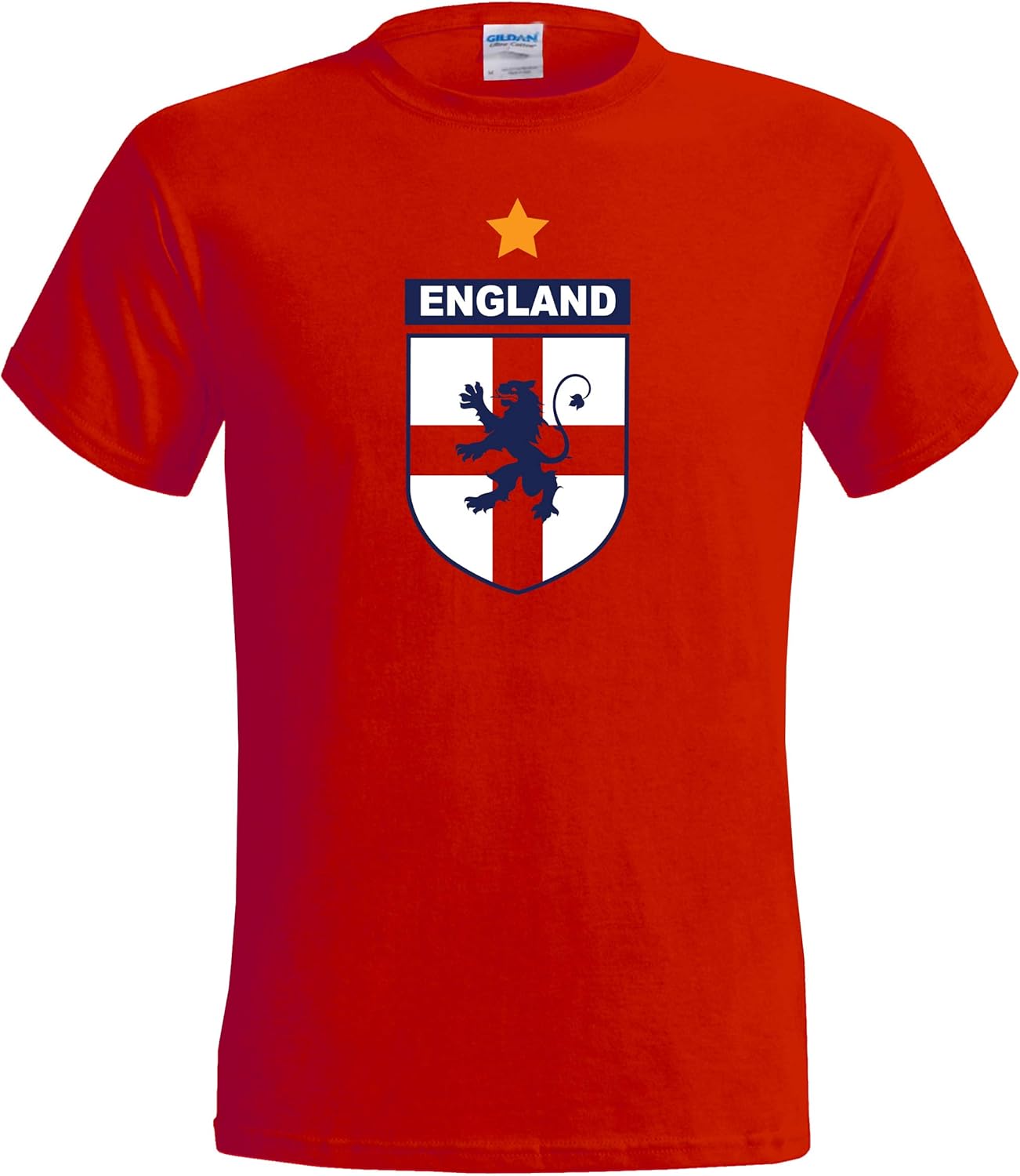 Unique Tees Mens Unofficial England Big Badge T Shirt Amazon.co.uk