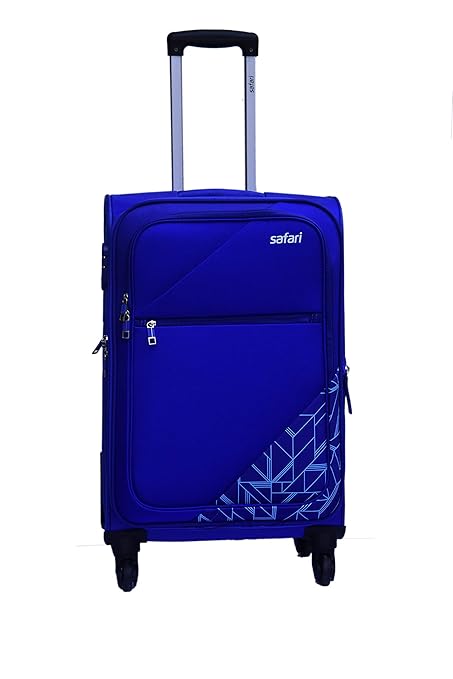 Safari Tribe Soft Upright 4 Wheel Travel Rolling Bag for Men and Women - Blue (68 cm x 40 cm x 31 cm)