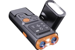 CIEDALY Dog Bark Deterrent Devices, Barks No More Clicker Dog Training Device, Anti Barking Device for Dogs Indoor Outside Handheld Ultrasonic 32Ft with Flashlight Dog Training Tool Rechargeable (black)