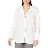 Vince Womens Half Plkt Stand Collar Shirt