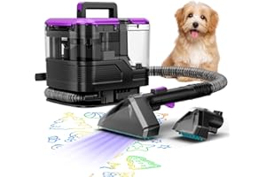 Vaconly New Multi-Portable Carpet and Upholstery Cleaner, 21Kpa Carpet Cleaner Machine, Deep Stain Cleaning for Carpet, Car Seats, Pets, Couches, with Dual Brush & Large Removable Tank(Purple)