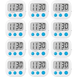 12 Pack Digital Kitchen Timers for Cooking Magnetic