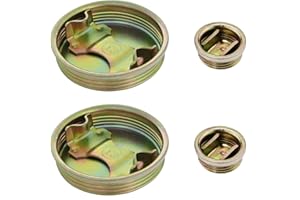 MTQY 4PCS Metal Drum Bung Plug 2Inch and 3/4Inch Barrel Bung Caps For 55 Gallon Barrels, Drums