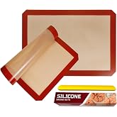 STATINT Silicone Baking Mat, Nonstick Half Sheet Baking Mat, Set of 2 | Premium Food Safe, Dishwasher Safe, Non Slip for Cookie Oven Reusable Mat, 16.5" x 11.6"