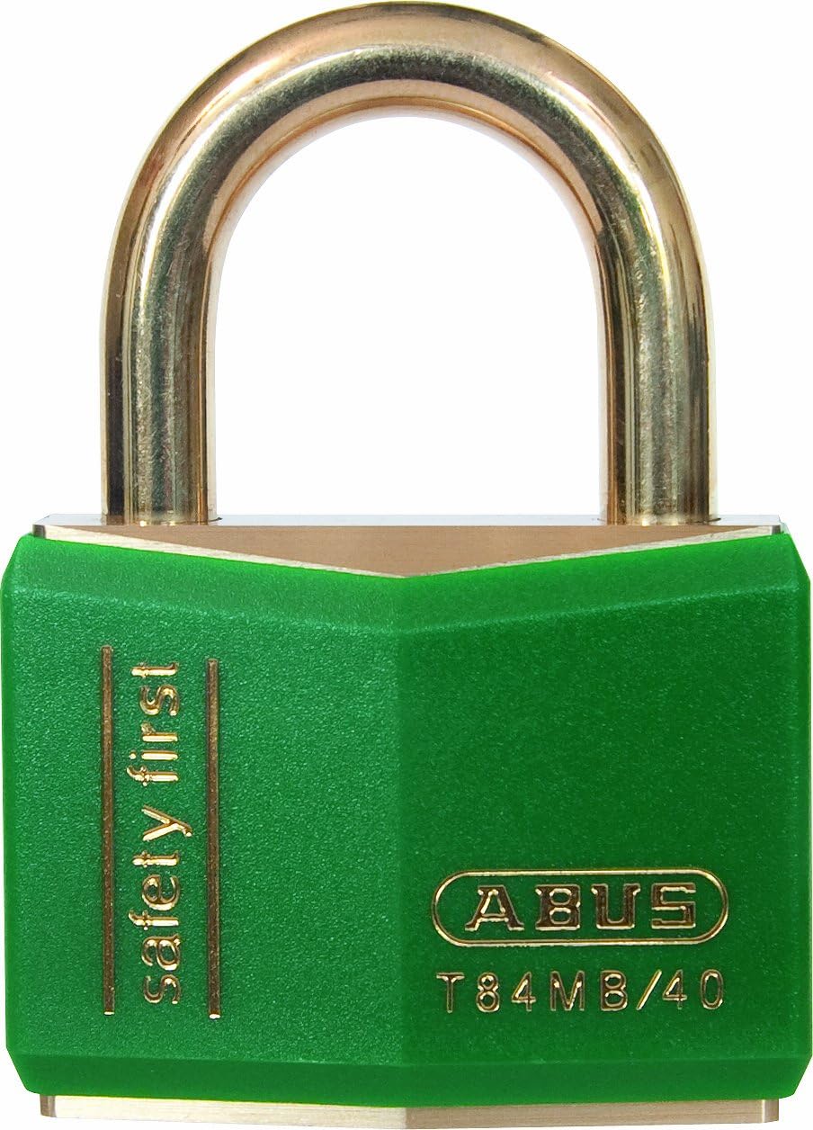 ABUS 45402 Nautic INOX Series Solid Brass Padlock with 8403 Alike Keyed - Green, 40 mm
