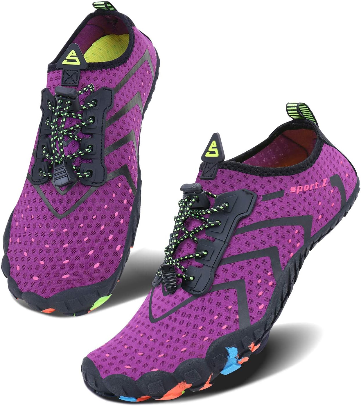 Men Women Water Sports Shoes Slip-on Quick Dry Aqua Swim Shoes for Pool Beach Surf Walking Water Park