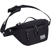 Rough Enough Tactical Fanny Pack for Men Lightweight Waterproof Waist Bag Crossbody for Fishing Hiking Dog Walking (Black)