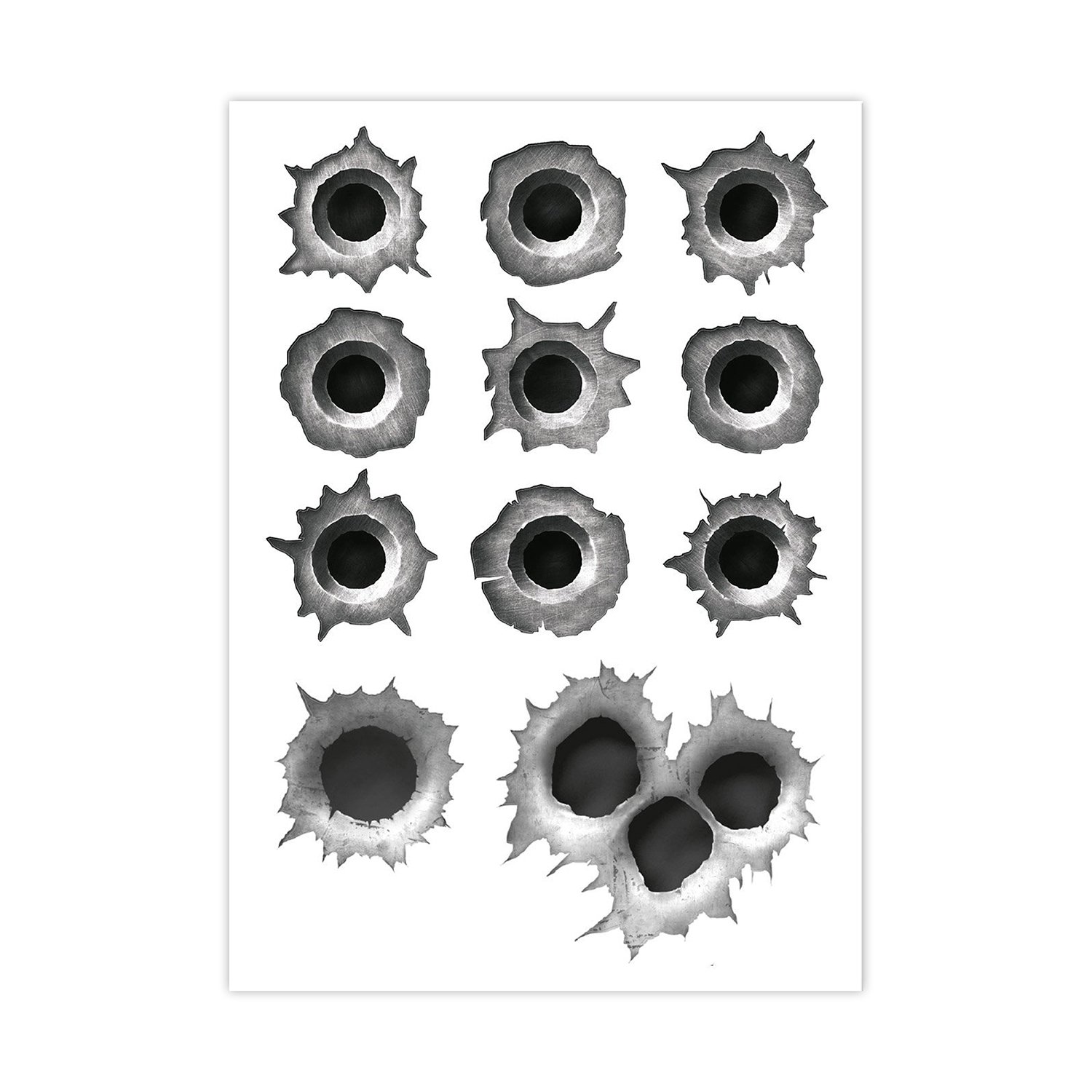 Bullet Holes Sticker-Set I DIN A6 I 11 Bullet hole stickers I car decal I Laptop motorbike moped or phone