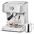 Gevi Barista Pro Espresso Machine, PID Control & Adjustable Shot/Temp, 58mm Commercial Portafilter, Powerful Steam Wand, 2.2L Removable Tank + Barista Kit - Home & Café Use (EzBru 1000)